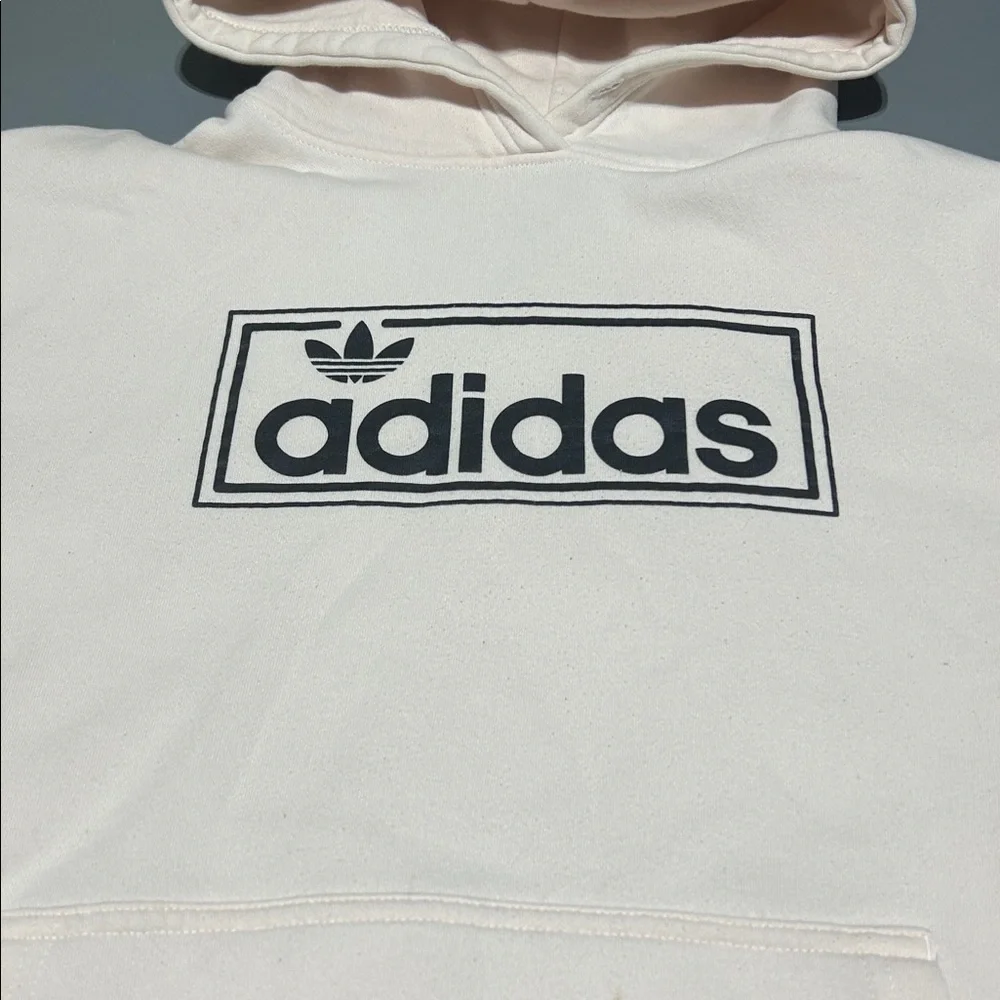 Adidas Light Pink Thick Hoodie (Men M)
